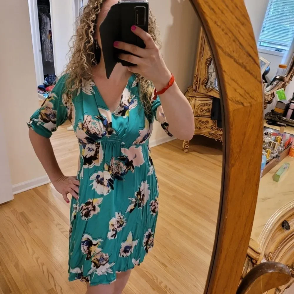 Mamalicous Floral Maternity Tea Dress Size Medium - Picture 4 of 4